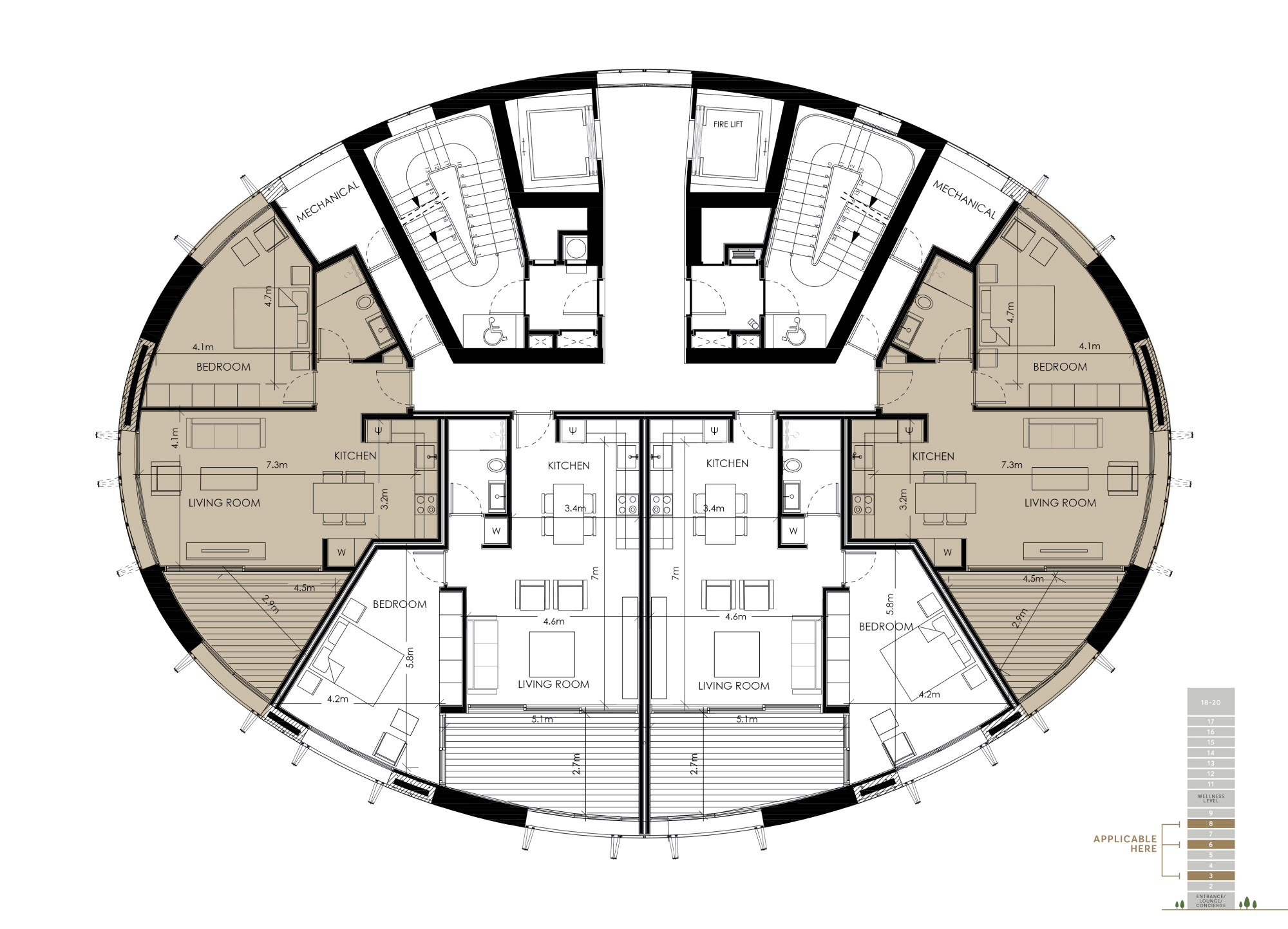 Floorplan Executiveonebeda