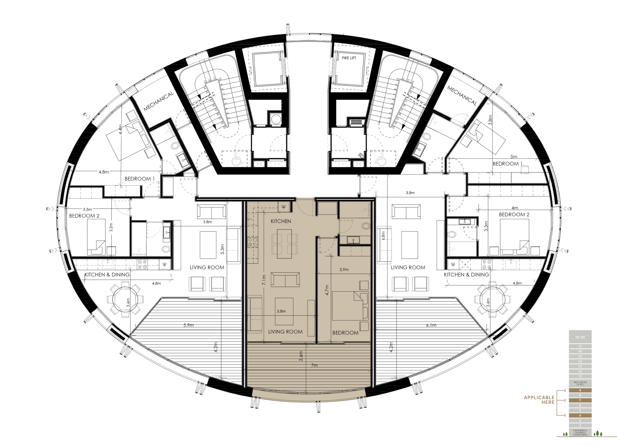 Floorplan Executiveonebedc