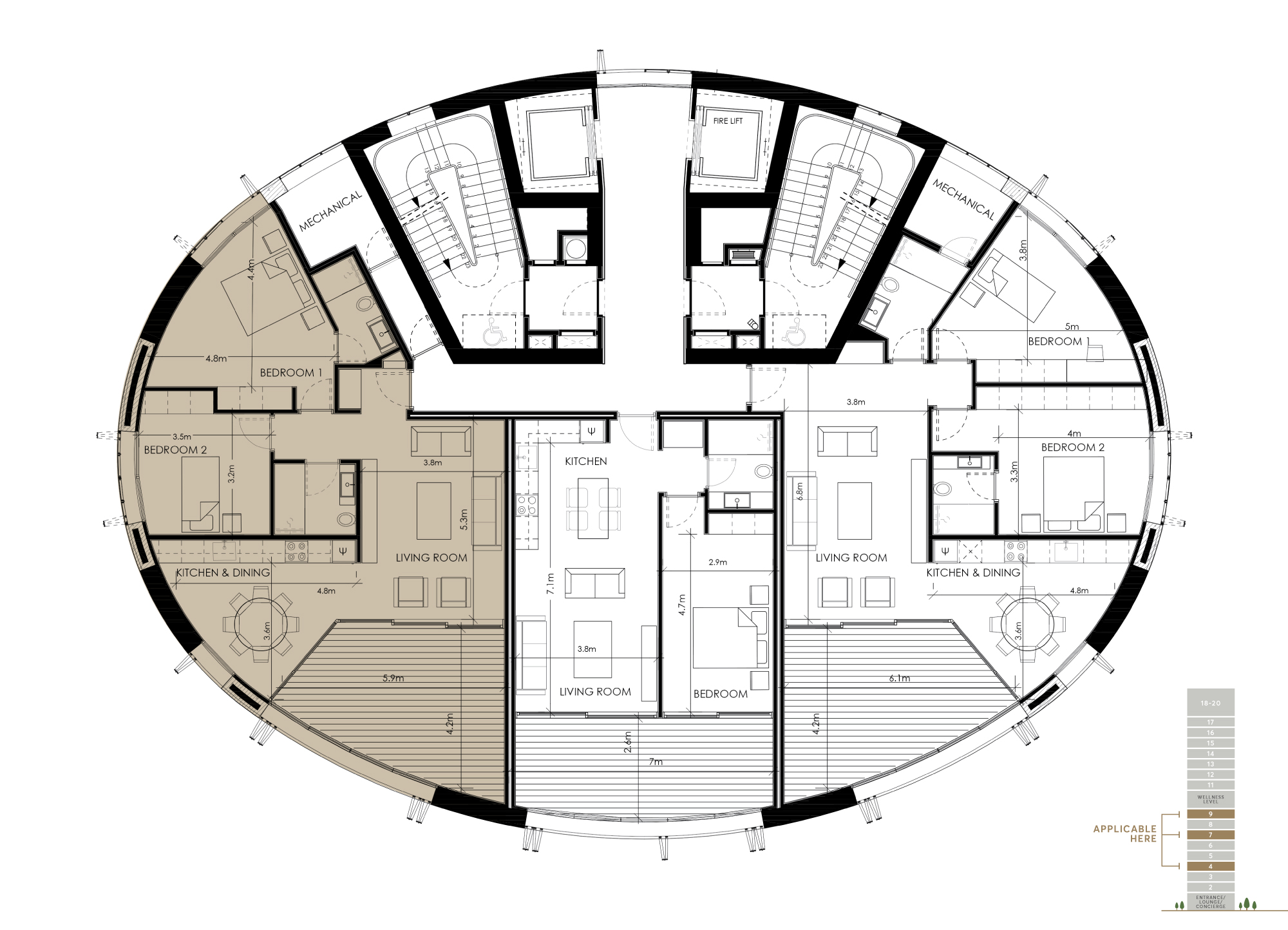 Floorplan Twobeda