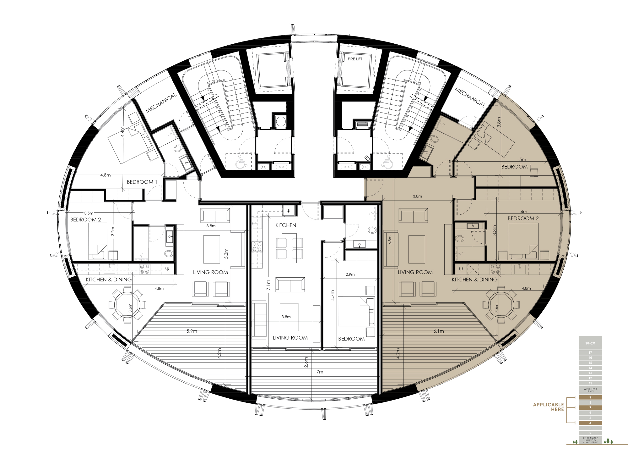 Floorplan Twobedb